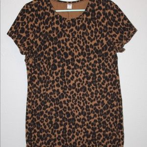 Leopard print body-con T-shirt dress